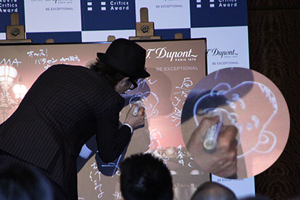 水野晴郎を描くリリー・フランキー