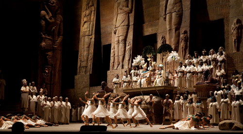 A scene from the ballet in Verdi’s “Aida” with new choreography by Alexei Ratmansky. Photo: Marty Sohl/Metropolitan Opera  Taken during the dress rehearsal on September 29, 2009 at the Metropolitan Opera House in New York City.
