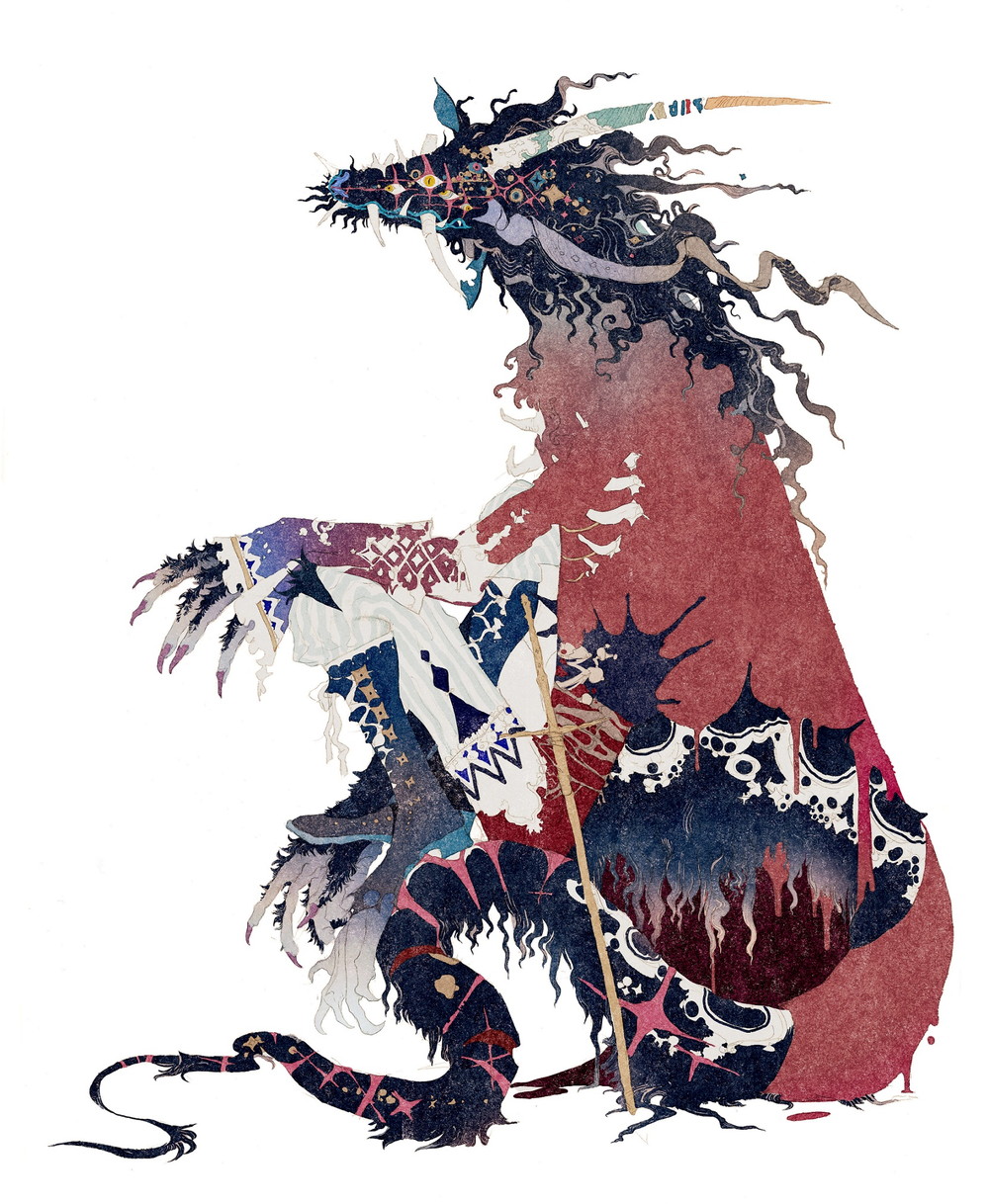秋屋蜻一デザインの「竜」『竜とそばかすの姫』